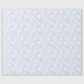 Abstract Elegant Blue Paint Brushstrokes Spots ラッピングペーパー (フラット)