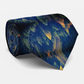 Abstract Elegant Blue Yellow Mountain Fir Trees ネクタイ (ロール)