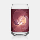 Abstract Elegant Modern Wine Red Fractal Art ガラス缶 (正面)