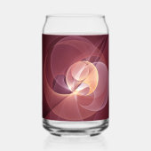 Abstract Elegant Modern Wine Red Fractal Art ガラス缶 (裏面)