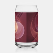 Abstract Elegant Modern Wine Red Fractal Art ガラス缶 (右)