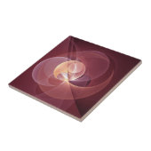 Abstract Elegant Modern Wine Red Fractal Art タイル (側面)