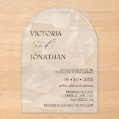 Abstract Elegant Simple Wedding  アクリル招待状 (正面)