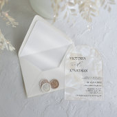 Abstract Elegant Simple Wedding  アクリル招待状