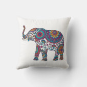 Abstract Elephant Decorative Throw Pillow – Modern クッション (裏面)