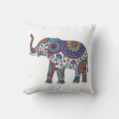 Abstract Elephant Decorative Throw Pillow – Modern クッション (正面)