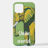 Abstract Elephant Mosaic Phone Case – Smart & Stea iPhoneケース (裏面)