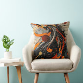 Abstract Energetic Swirl Throw Pillow クッション (椅子)
