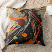 Abstract Energetic Swirl Throw Pillow クッション (ブランケット)