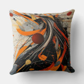 Abstract Energetic Swirl Throw Pillow クッション (裏面)
