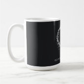 Abstract Energy Circle  – Customizable Text コーヒーマグカップ (左)