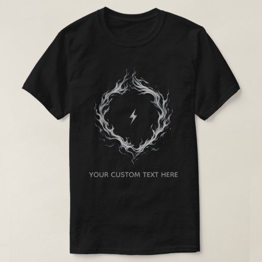 Abstract Energy Circle T-Shirt – Customizable Text Tシャツ (デザイン正面)
