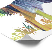 Abstract English setter silhouette ポスター (角)