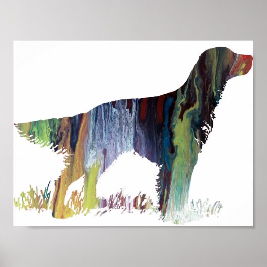 Abstract English setter silhouette ポスター (正面)