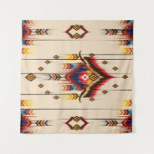 Abstract ethnic geometric pattern, Ikat geometric タペストリー (正面(横))