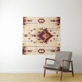 Abstract ethnic geometric pattern, Ikat geometric タペストリー (インサイチュ(横))