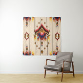 Abstract ethnic geometric pattern, Ikat geometric タペストリー (インサイチュ)