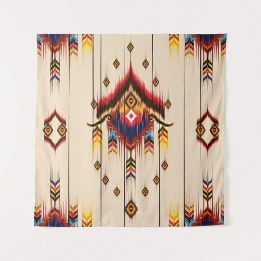 Abstract ethnic geometric pattern, Ikat geometric タペストリー (正面)