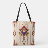 Abstract ethnic geometric pattern, Ikat geometric トートバッグ (裏面)
