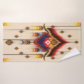 Abstract ethnic geometric pattern, Ikat geometric  バスタオル (バスタオル)