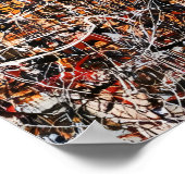 Abstract Expressionist Big Ben London Drip Art ポスター (角)