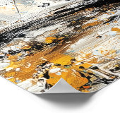 Abstract Expressionist Bonsai Tree Zen Nature Art ポスター (角)