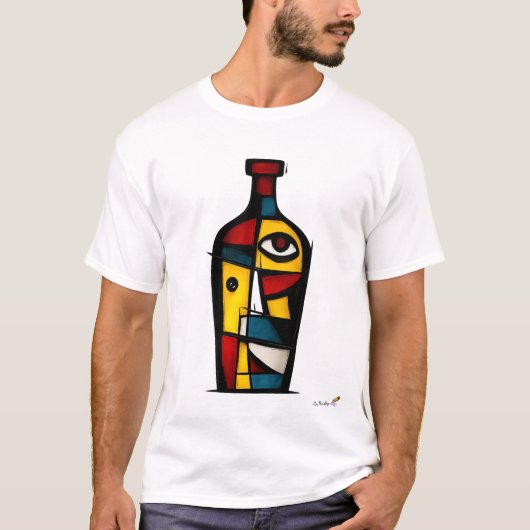 Abstract Expressionist Bottle | Modern Symbolic Tシャツ (正面)