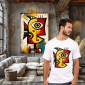 Abstract Expressionist Fish | Modern Geometric Art Tシャツ