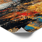 Abstract Expressionist Lighthouse Painting Coastal ポスター (角)