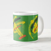 Abstract Expressionist Mark Making Fine Art Mug ジャンボコーヒーマグカップ (正面右)