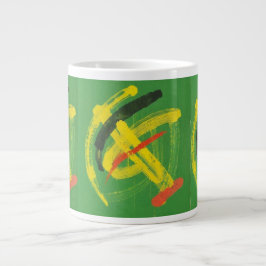 Abstract Expressionist Mark Making Fine Art Mug ジャンボコーヒーマグカップ