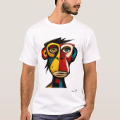 Abstract Expressionist Monkey | Modern Geometric Tシャツ (正面)