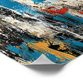 Abstract Expressionist Rose Painting Modern Floral ポスター (角)