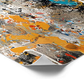 Abstract Expressionist Seahorse Painting Coastal ポスター (角)