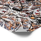 Abstract Expressionist Statue of Liberty Drip Art ポスター (角)