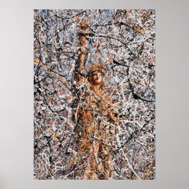 Abstract Expressionist Statue of Liberty Drip Art ポスター