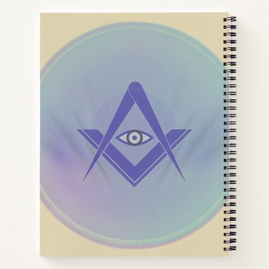 Abstract Eye Symbol Notebook – Minimalist Artistic ノートブック (裏面)