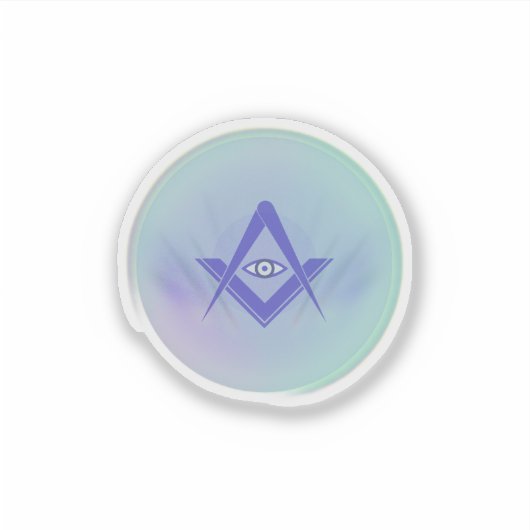Abstract Eye Symbol Vinyl Sticker – Minimalist Art シール (正面)