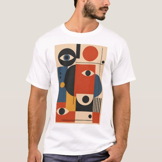 Abstract Eyes – Geometric Art T-Shirt Tシャツ (正面)