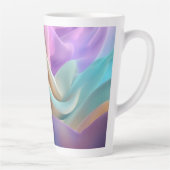 Abstract Fabric Texture in Pastel Tones カフェラテマグ (右)
