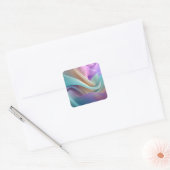 Abstract Fabric Texture in Pastel Tones スクエアシール (封筒)