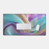 Abstract Fabric Texture in Pastel Tones デスクマット (キーボード&マウス)