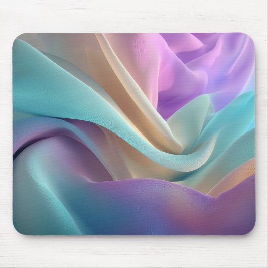 Abstract Fabric Texture in Pastel Tones マウスパッド (正面)