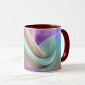 Abstract Fabric Texture in Pastel Tones マグカップ (正面右)