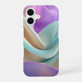 Abstract Fabric Texture in Pastel Tones iPhone 16ケース