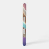 Abstract Fabric Texture in Pastel Tones iPhone 16ケース (右側面)