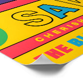 Abstract Face Art Print Retro Pop Exhibition ポスター (角)