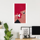 Abstract Face Matchbox Art Print, Czechoslovak ポスター (ホームオフィス)