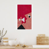 Abstract Face Matchbox Art Print, Czechoslovak ポスター (キッチン)