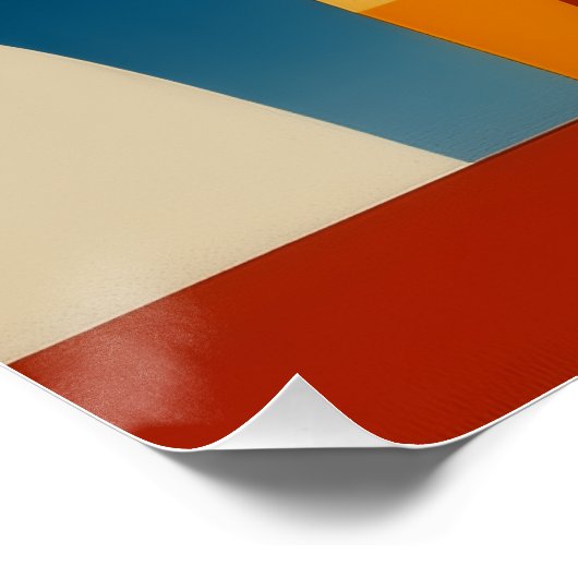 Abstract Faces Art Print, Dual Portrait, Abstract ポスター (コーナー)